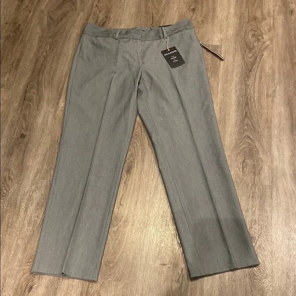 Zac & Rachel Slim Leg Short Length Solid Dress Pants Grey 8 NWT - Picture 1 of 8